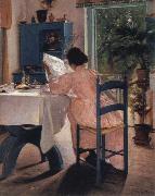 Laurits Andersen Ring at breakfast oil on canvas